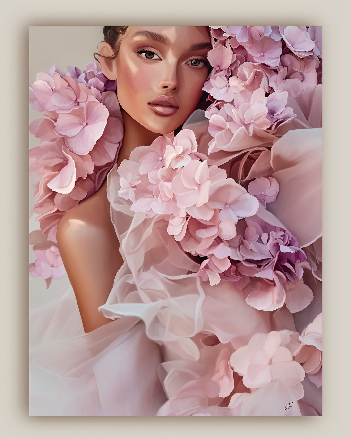 IN HYDRANGEA BLOOM CANVAS