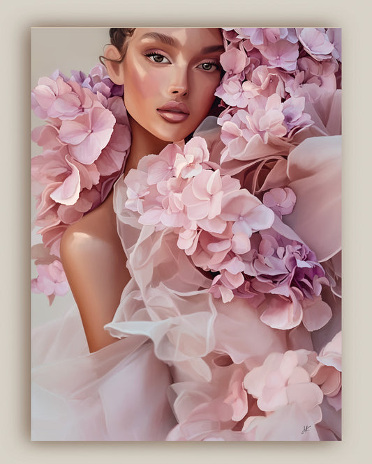 IN HYDRANGEA BLOOM CANVAS
