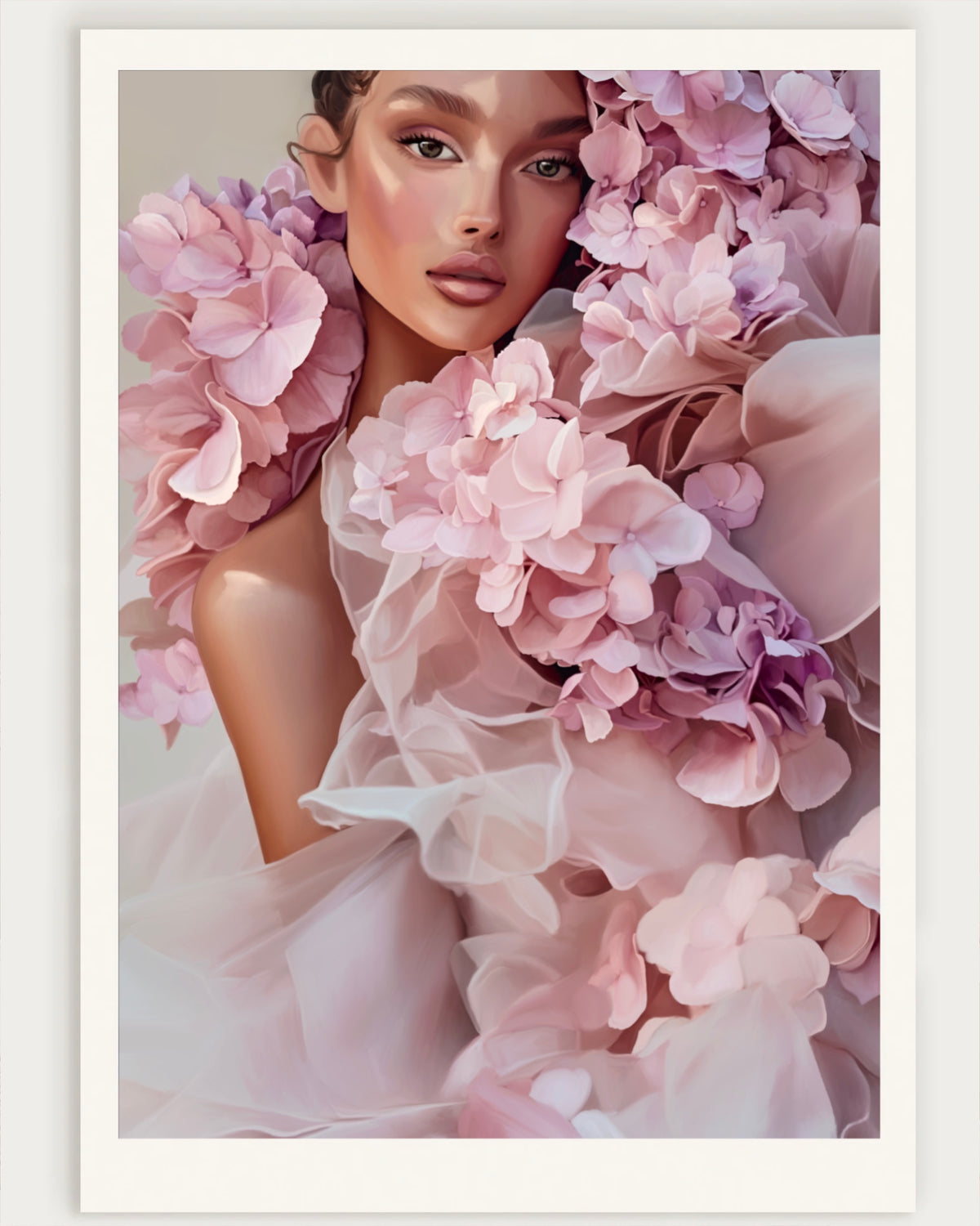 In Hydrangea Bloom Museum Quality Fine Art Print by Janka Kykalová.