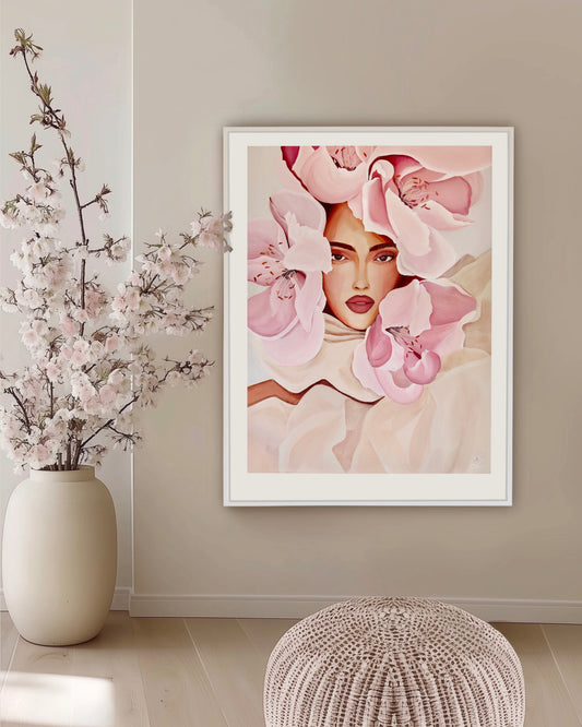In Her Light – Museum Quality Fine Art Print Styled in Modern Interior